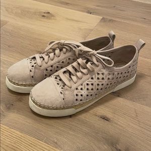 Vince Camuto leather perforated sneakers